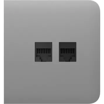 Бічна панель для вбудованої інтернет-розетки Ajax SideCover (LAN) Fog (126216.319.FG)-1