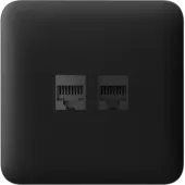 Передня панель для вбудованої інтернет-розетки Ajax SoloCover (LAN) Black (126188.317.BL)