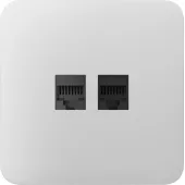 Передняя панель для встроенной розетки Ajax SoloCover (LAN) White (126187.317.WH)