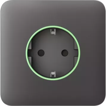 Передня панель для вбудованої розетки Ajax SoloCover (smart) Gray (60028.164.GR)-0