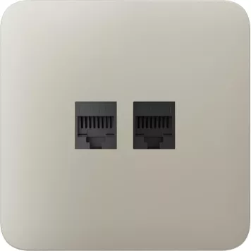 Передня панель для вбудованої інтернет-розетки Ajax SoloCover (LAN) Ivory (126189.317.IV)-0