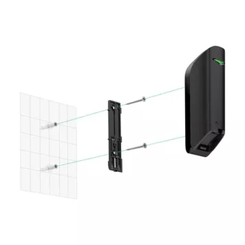 Кріпильна панель SmartBracket для MotionProtect Curtain чорна Ajax Black (21673.36.BL)-0