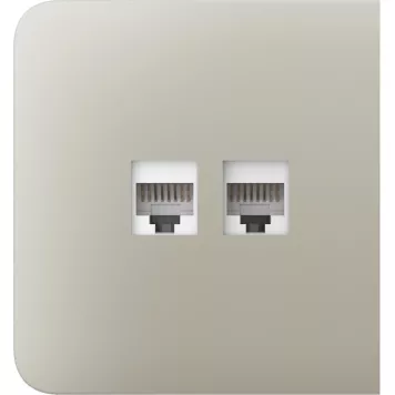 Бічна панель для вбудованої інтернет-розетки Ajax SideCover (LAN) Ivory (126213.319.IV)-2