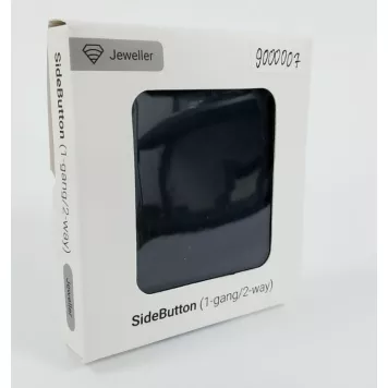 (Уценка) Боковая кнопка для одноклавишного или проходного выключателя Ajax SideButton (1-gang / 2-way) Black-0