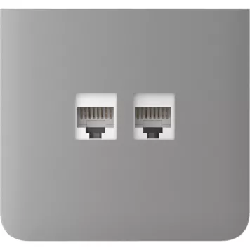 Бічна панель для вбудованої інтернет-розетки Ajax SideCover (LAN) vertical Fog (126224.319.FG)-2