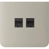 Бічна панель для вбудованої інтернет-розетки Ajax SideCover (LAN) vertical Ivory (126221.319.IV)