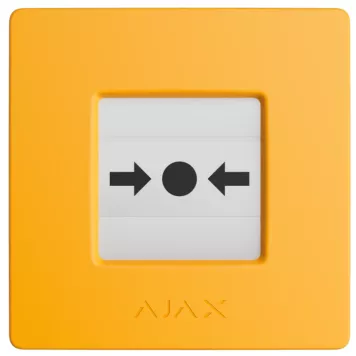 Бездротова програмована кнопка з механізмом скидання Ajax ManualCallPoint Jeweller Yellow (87651.171.NC1)-1