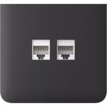 Бічна панель для вбудованої інтернет-розетки Ajax SideCover (LAN) vertical Graphite (126223.319.GP)-2