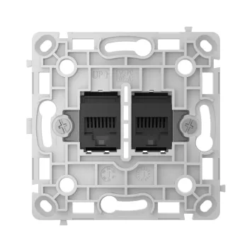 Механізм розетки Ajax OutletCore (LAN) Vertical Black (128848.165.BL)-0