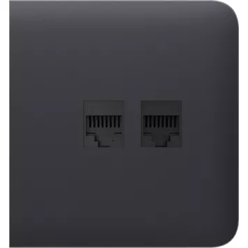 Бічна панель для вбудованої інтернет-розетки Ajax SideCover (LAN) Graphite (126215.319.GP)-1