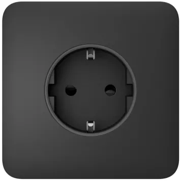 Передня панель для вбудованої розетки Ajax SoloCover (basic) Graphite (89058.164.GP)-0