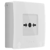 Бездротова програмована кнопка з механізмом скидання Ajax ManualCallPoint Jeweller White (87645.171.NC1)