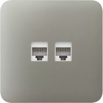 Передня панель для вбудованої інтернет-розетки Ajax SoloCover (LAN) Olive (126194.317.OL)-1