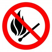 Запрещающие знаки - Запрещается пользоваться открытым огнем