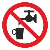 Запрещающие знаки - Запрещается использовать в качестве питьевой воды