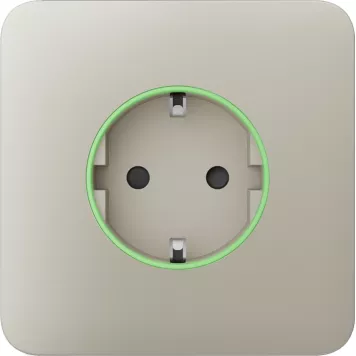 Передня панель для вбудованої розетки Ajax SoloCover (smart) Ivory (60027.164.IV)-0