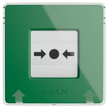 Бездротова програмована кнопка з механізмом скидання Ajax ManualCallPoint Jeweller Green-1