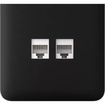 Бічна панель для вбудованої інтернет-розетки Ajax SideCover (LAN) vertical Black (126220.319.BL)-2