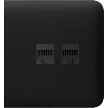 Бічна панель для вбудованої інтернет-розетки Ajax SideCover (LAN) Black (126212.319.BL)-0