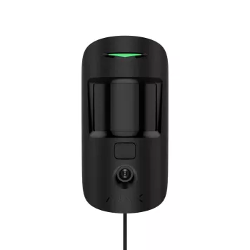 Проволочный датчик движения Ajax MotionCam Fibra (PhOD) с поддержкой фотоверификации тревог, функций «Фото по запросу» и «Фото по сценарию» Black (53773.169.BL1)-0