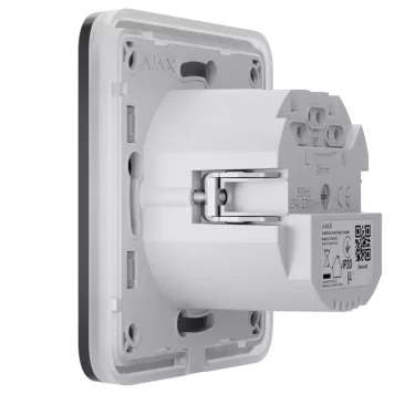 Розумна вбудована розетка з функцією моніторингу споживання електроенергії Ajax Outlet [type F] Jeweller Graphite-3