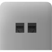 Бічна панель для вбудованої інтернет-розетки Ajax SideCover (LAN) vertical Fog (126224.319.FG)