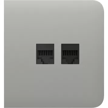 Бічна панель для вбудованої інтернет-розетки Ajax SideCover (LAN) Oyster (126217.319.OY)-1