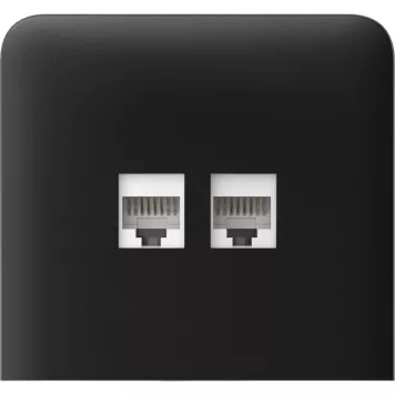 Бічна панель для вбудованої інтернет-розетки Ajax SideCover (LAN) vertical Black (126220.319.BL)-3