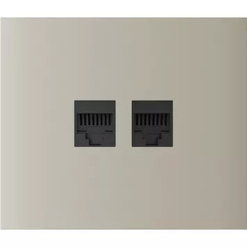 Центральна панель для вбудованої інтернет-розетки Ajax CenterCover (LAN) vertical Ivory (126205.318.IV)-0