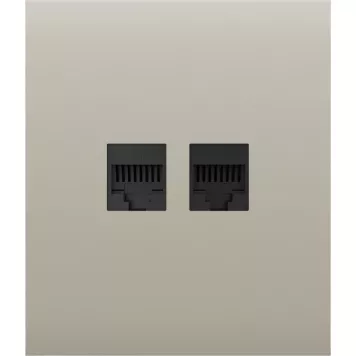 Передня панель для вбудованої інтернет-розетки Ajax CenterCover (LAN) Ivory (126197.318.IV)-0