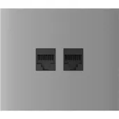 Центральна панель для вбудованої інтернет-розетки Ajax CenterCover (LAN) vertical Fog (126208.318.FG)