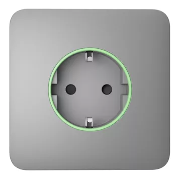 Розумна вбудована розетка з функцією моніторингу споживання електроенергії Ajax Outlet [type F] Jeweller Fog-0