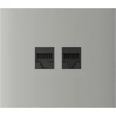 Центральна панель для вбудованої інтернет-розетки Ajax CenterCover (LAN) vertical Oyster (126209.318.OY)