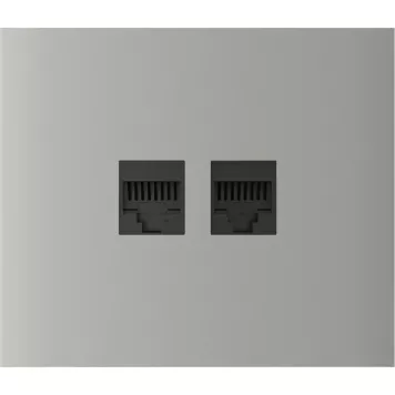 Центральна панель для вбудованої інтернет-розетки Ajax CenterCover (LAN) vertical Oyster (126209.318.OY)-0