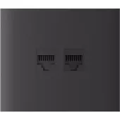 Центральна панель для вбудованої інтернет-розетки Ajax CenterCover (LAN) vertical Graphite (126207.318.GP)