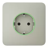 Розумна вбудована розетка з функцією моніторингу споживання електроенергії Ajax Outlet [type F] Jeweller Oyster