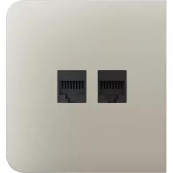 Бічна панель для вбудованої інтернет-розетки Ajax SideCover (LAN) Ivory (126213.319.IV)-0