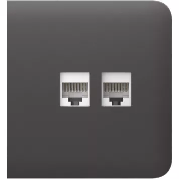 Бічна панель для вбудованої інтернет-розетки Ajax SideCover (LAN) Grey (126214.319.GR)-3