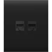 Передня панель для вбудованої інтернет-розетки Ajax CenterCover (LAN) Black (126196.318.BL)