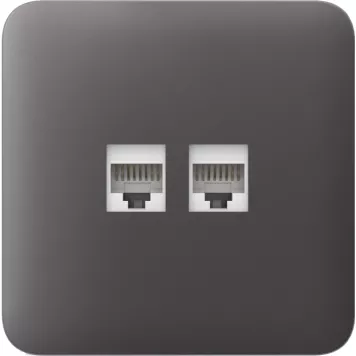 Передня панель для вбудованої інтернет-розетки Ajax SoloCover (LAN) Grey (126190.317.GR)-1
