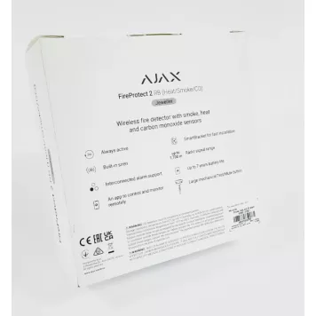 (Уценка) Беспроводной датчик дыма, температуры и угарного газа Ajax FireProtect 2 RB (Heat/Smoke/CO) (8EU) Black-1