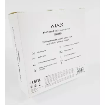 (Уценка) Беспроводной датчик дыма, температуры и угарного газа Ajax FireProtect 2 RB (Heat/Smoke/CO) (8EU) Black-1