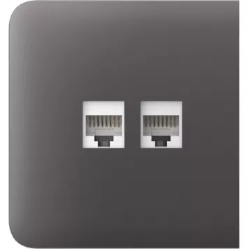 Бічна панель для вбудованої інтернет-розетки Ajax SideCover (LAN) Grey (126214.319.GR)-2