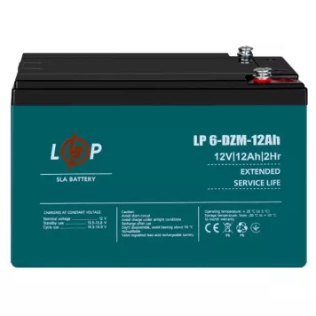 Тяговий свинцево-кислотний акумулятор LogicPower 6-DZM-12 Ah (9172)-2