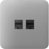 Передня панель для вбудованої інтернет-розетки Ajax SoloCover (LAN) Fog (126192.317.FG)