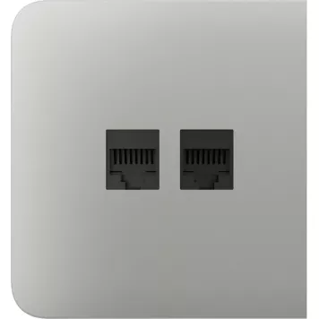 Бічна панель для вбудованої інтернет-розетки Ajax SideCover (LAN) Oyster (126217.319.OY)-0