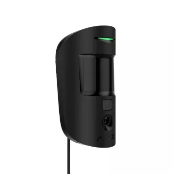 Проволочный датчик движения Ajax MotionCam Fibra (PhOD) с поддержкой фотоверификации тревог, функций «Фото по запросу» и «Фото по сценарию» Black (53773.169.BL1)-7