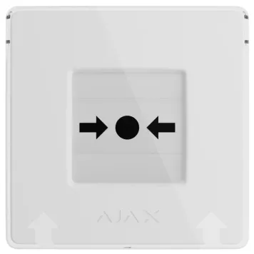 Бездротова програмована кнопка з механізмом скидання Ajax ManualCallPoint Jeweller White (87645.171.NC1)-1