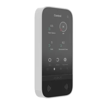 Беспроводная клавиатура с сенсорным экраном Ajax KeyPad TouchScreen White (58455.148.WH1)-1