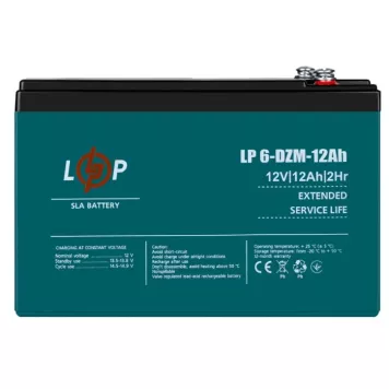 Тяговий свинцево-кислотний акумулятор LogicPower 6-DZM-12 Ah (9172)-0